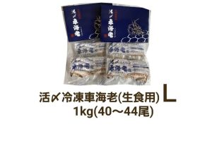 久米島産活〆冷凍車海老L 1kg (40～44尾) 【生食用】（県外）